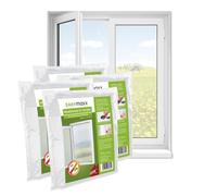 EASYmaxx Mosquitera para ventanas con cierre de velcro | Mosquitera recortable hasta 110x130cm | Fácil instalación de la mosquitera - sin taladrar ni atornillar, Cinta de velcro autoadhesiva 4 Piezas