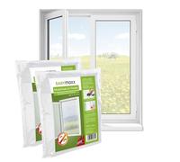 EASYmaxx Mosquitera para ventanas con cierre de velcro | Mosquitera recortable hasta 150x130cm | Fácil instalación de la mosquitera - sin taladrar ni atornillar, Cinta de velcro autoadhesiva 2 Piezas