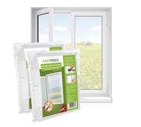 EASYmaxx Mosquitera para ventanas con cierre de velcro | Mosquitera recortable hasta 150x180cm | Fácil instalación de la mosquitera - sin taladrar ni atornillar, Cinta de velcro autoadhesiva 2 Piezas