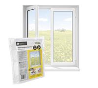 EASYmaxx Mosquitera para ventanas con cierre de velcro | Mosquitera recortable hasta 150x180cm | Fácil instalación de la mosquitera - sin taladrar ni atornillar, Cinta de velcro autoadhesiva Blanco