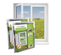 EASYmaxx Mosquitera para ventanas con cierre de velcro | Mosquitera recortable hasta 150x180cm | Fácil instalación de la mosquitera - sin taladrar ni atornillar, Cinta de velcro autoadhesiva 2 Piezas