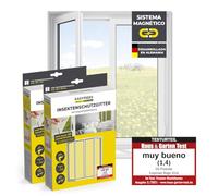 EASYmaxx Mosquitera para Ventanas con Magic Click | Cortada Individualmente a Medida para Todas Las Ventanas de hasta 150x130 cm | Fácil instalación con 12 imanes - sin taladrar ni atornillar 2 Pieza
