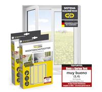 EASYmaxx Mosquitera para Ventanas con Magic Click | Cortada Individualmente a Medida para Todas Las Ventanas de hasta 110x130 cm | Fácil instalación con 12 imanes - sin taladrar ni atornillar 2 Pieza