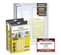 EASYmaxx Mosquitera para Ventanas con Magic Click | Cortada Individualmente a Medida para Todas Las Ventanas de hasta 150x180 cm | Fácil instalación con 12 imanes - sin taladrar ni atornillar 2 Piezas