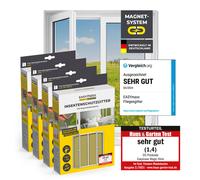 EASYmaxx Ventanas Antimosquitos Juego de 4 150x130 Mosquitera Mosquitos Red