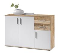 EASYMOBEL Comoda Aparador Bobby 120x82cm - 3 Puertas, 2 Cajones (Sonoma)