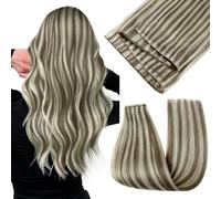 Easyouth Butterfly Tressen Extensiones de pelo humano marrón Highlight Butterfly Weft Extensiones de cabello natural marrón ceniza Highlight Platinum rubio PU OVO Weft Weft Extension alisar el cabello
