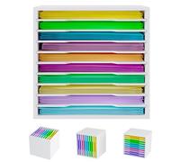 EasyPAG Organizador de almacenamiento de papel para álbumes de recortes para sala de manualidades, estante de escritorio de almacenamiento de papel de 12 x 12, clasificador de archivos ajustable de 10