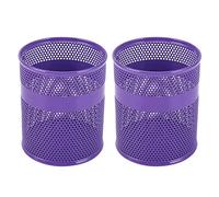 EasyPAG Paquete de 2 Metal Organizador Escritorio Portalápices Organizador Lapiceros Almacenamiento Oficina,Morado