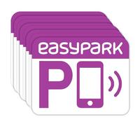 Easypark - Kit de pegatinas de aparcamiento oficiales - Delantero + trasero - 5 x 4 cm - Visibilidad Day&Night, Anti-lluvia y UV - Conforme a ZTL y rayas azules - Aplicación sin rayas exteriores (8