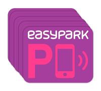Easypark - Kit de pegatinas de aparcamiento oficiales - Delantero + trasero - 5 x 4 cm - Visibilidad Day&Night, Anti-lluvia y UV - Conforme a ZTL y rayas azules - Aplicación sin rayas exteriores (8