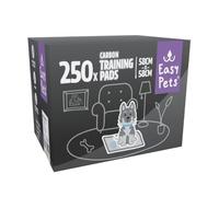 EasyPets Carbon Empapadores de Adiestramiento para Cachorros y Perros - Almohadillas de Entrenamiento Desechables - Súper Absorbentes & Antifugas - Control de Olores - 58x58cm - Pack 250 Unidades