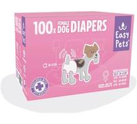Easypets Pañales para Perros - Pañales para Perras Desechables - Braguita de celo e incontinencia - Hondenluiers - Transpirables y cómodos - 100 Unidades - Tallas XS/S