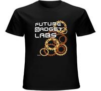 Easypitwy Steins;Gate Inspired Anime T Shirt Future Gadget LabsYellow Red Mens Men T Shirt 100% Cotton Black XL