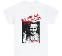 Easypitwy The Pop Group We Are All Prostitutes Shirt Pop Group Retro Vintage T Shirt White XXL