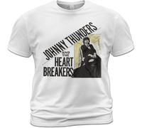 Easypitwy Unisex Cotton T Shirt Johnny Thunders and The Heartbreakers L.A.M.F. Jerry Nolan White 3XL