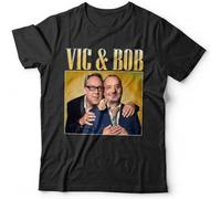 Easypitwy Vic & Bob Appreciation Tshirt Unisex Homage Throwback Stag Hen Do Funny Black S