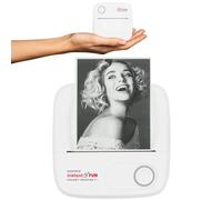 Easypix InstantFUN Pocket Printer P1 - Mini Impresora portátil, impresión térmica en Blanco y Negro, impresión sin Tinta, con aplicación para Smartphone, Incluye Adhesivo y Papel de Recarga