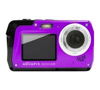Easypix W3048 Edge púrpura - Cámara subacuática, Doble Pantalla de 48 MP