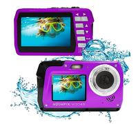 Easypix W3048 Edge púrpura - Cámara subacuática, Doble Pantalla de 48 MP