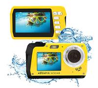 Easypix W3048 Edge Yellow - Cámara Sumergible, 48MP Doble Pantalla