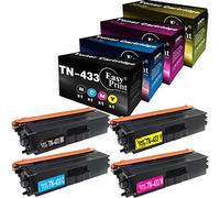 EasyPrint TN-433 TN433BK TN433C TN433M TN433Y TN433 - Cartucho de tóner para impresoras Brother HL8260CDN L8360CDWT L9310CDW MFC-L8690CDW L8610CDW L9570CDW (T), 4 Unidades