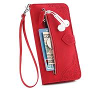 Easyshow Compatible para Motorola Edge 40 Neo Fundas Wallet Case, Carcasa Motorola Edge 40 Neo con Tapa y Tarjetero Billetera, Flip Wallet Case Cover Adecuado Funda para Motorola Edge 40 Neo-Rojo
