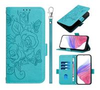 Easyshow Compatible para ZTE Blade A35E Fundas Wallet Case, Diseño Retro del Modelo de Case, Ranuras para Tarjetas, Magnético Flip Wallet Case Cover Adecuado Funda para ZTE Blade A35E-Azul Claro