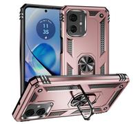 Easyshow Doble Capa Funda para Motorola Moto G54 Carcasa Dura Antigolpes con Función de Soporte y Cool Look Protector Case Fundas para Motorola Moto G54-Oro Rosa