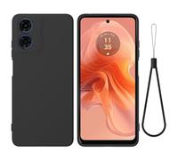Easyshow Funda Compatible con Motorola Moto G04/G04S, Carcasa Silicona Motorola Moto G04/G04S Suave Gel Rasguño y Resistente Teléfono Móvil Cover, Funda para Motorola Moto G04/G04S (Negro)