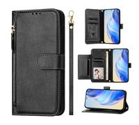Easyshow Funda de Cartera para Honor 600 Smart, PU Cremallera Cartera con Ranura para Tarjetas, Premium Flip Funda de teléfono de Cuero para Honor 600 Smart