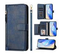 Easyshow Funda de Cartera para Honor 600 Smart, PU Cremallera Cartera con Ranura para Tarjetas, Premium Flip Funda de teléfono de Cuero para Honor 600 Smart