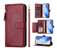 Easyshow Funda de Cartera para Infinix Smart 20, PU Cremallera Cartera con Ranura para Tarjetas, Premium Flip Funda de teléfono de Cuero para Infinix Smart 20