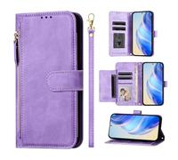 Easyshow Funda de Cartera para ZTE Nubia Air Pro, PU Cremallera Cartera con Ranura para Tarjetas, Premium Flip Funda de teléfono de Cuero para ZTE Nubia Air Pro