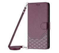 Easyshow Funda para Cricket Magic 2, Cartera y Funda para teléfono con Relieve de Panal, Tapa Libro Flip Phone Cover Case para Cricket Magic 2