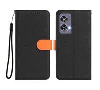 Easyshow Funda para Motorola Moto G85 Lychee Texture, con Soporte y Ranura para Tarjetas, diseño magnético Desmontable 2 en 1, Compatible para Motorola Moto G85