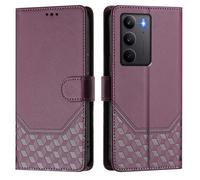 Easyshow Funda para Realme C75 5G, Cartera y Funda para teléfono con Relieve de Panal, Tapa Libro Flip Phone Cover Case para Realme C75 5G