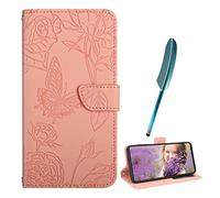 Easyshow Funda para Samsung Galaxy A37, con Tapa Cuero Billetera Carcasas Tarjeta y Stand Función Flip+S Pen Case para Samsung Galaxy A37 (Rosado)