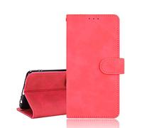 Easyshow Funda para Vivo iQOO 15 con Tapa Cuero Billetera Carcasas y Fundas Tener Ranura para Tarjeta y Stand Función Flip Compatible para Vivo iQOO 15 Case-Rosa roja