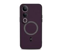 Easyshow Funda para Vivo V50 Lite, combinación de Textura 3D y Material de Cuero PU, Accesorios mag Safe con imanes Integrados, Compatible con la Funda magnética para Coche Vivo V50 Lite