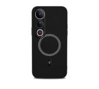 Easyshow Funda para Vivo V50 Lite, combinación de Textura 3D y Material de Cuero PU, Accesorios mag Safe con imanes Integrados, Compatible con la Funda magnética para Coche Vivo V50 Lite