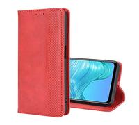 Easyshow Funda para Vivo Y31d/Y500i, Suave PU Cuero para Fundas Flip Case Cover, Billetera con Soporte Compatible para Vivo Y31d/Y500i-Rojo