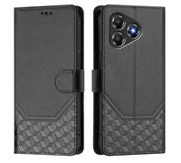 Easyshow Funda para ZTE Blade A36, Cartera y Funda para teléfono con Relieve de Panal, Tapa Libro Flip Phone Cover Case para ZTE Blade A36