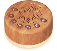 Easysleep Máquina de ruido blanco con 25 sonidos relajantes y luces nocturnas, memoria, 32 niveles de volumen y 5 temporizadores de sueño (CA o USB)