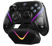 EasySMX Elite D10 Mando Inalámbrico PC con Base de Carga- Joysticks TMR- Gatillos Hall de Modo Dual- Botones Mecánicos- Sondeo 1000 Hz- RGB- Batería 1000 mAh- Ideal como Regalo- PC/Switch/Móvil- Negro