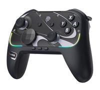 EasySMX Mando Switch 2/Switch con Joystick TMR/Vibración HD/Funda Magnética/Turbo/RGB/Giroscopio/Despertar/NFC, S10 Mando Juegos Inalámbrico para PC/Android/iOS, Negro