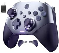 EasySMX X10 Mando PC Inalambrico con Botones Mecánicos- Carcasa Facial Magnética Reemplazable DIY- Hall Joystick- Hall Trigger- 1000mAh Batería para PC/Switch/Móvil/Black Myth: Wukong- Morado