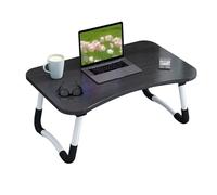 EasySpeed Bandeja para Cama, Escritorio portátil para Ordenador, Tablet y Libros, Bandeja Multifunción para Trabajo en el Suelo o Desayuno Adultos, Niños, 60x40x28 cm, Negro