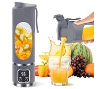 EasySpeed Batidora de Vaso Portatil, 500 ml Mini Licuadora, Blender Smoothie Maker con 10 Cuchillas, Batidora Batidos Pequeña, para Gimnasio, Oficina, Acampadas, Viajes(1200 mAh, Azul Morado)