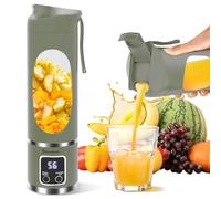 EasySpeed Batidora de Vaso Portatil, 500 ml Mini Licuadora, Blender Smoothie Maker con 10 Cuchillas, Batidora Batidos Pequeña, para Gimnasio, Oficina, Acampadas, Viajes(1200 mAh, Verde)